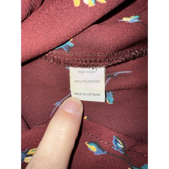 Alice Blue Women’s Floral Blouse Size XS Cap Sleeve - Picture 3 of 7